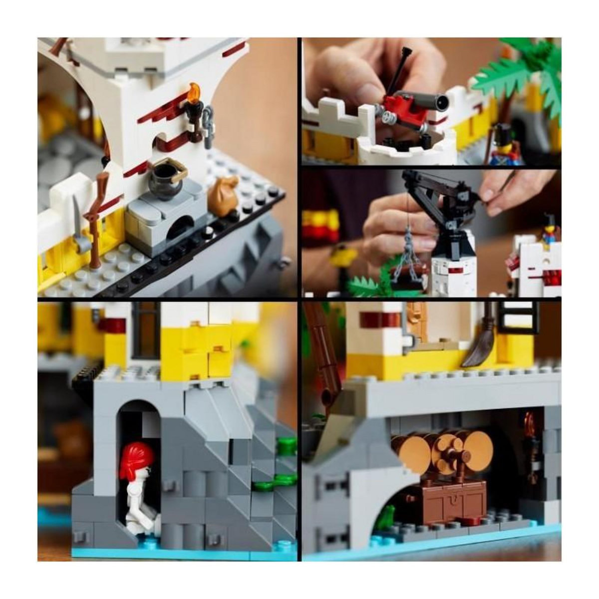 LEGO LEGO 10320 Icons La Forteresse de l'Eldorado, Kit de Maquette pour Adultes avec Bateau Pirate et 8 Minifigurines
