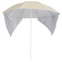 Voir la diapositive 2 : VIDAXL Parasol de plage avec parois laterales sable 215 cm