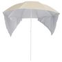 Voir la diapositive 2 : VIDAXL Parasol de plage avec parois laterales sable 215 cm