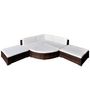 Voir la diapositive 2 : VIDAXL Salon de jardin 6 pcs avec coussins Resine tressee Marron