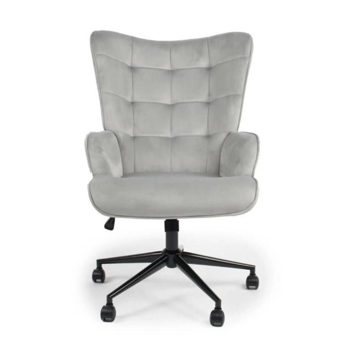 Paris Prix Fauteuil de Bureau Velours  Verner  96cm Gris