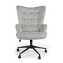 Voir la diapositive 1 : Paris Prix Fauteuil de Bureau Velours  Verner  96cm Gris