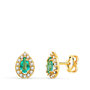 Voir la diapositive 1 : L'ATELIER D'AZUR Boucles d'Oreilles Or 18 Carats 750/000 Jaune - Topaze Paraïba et Zirconium