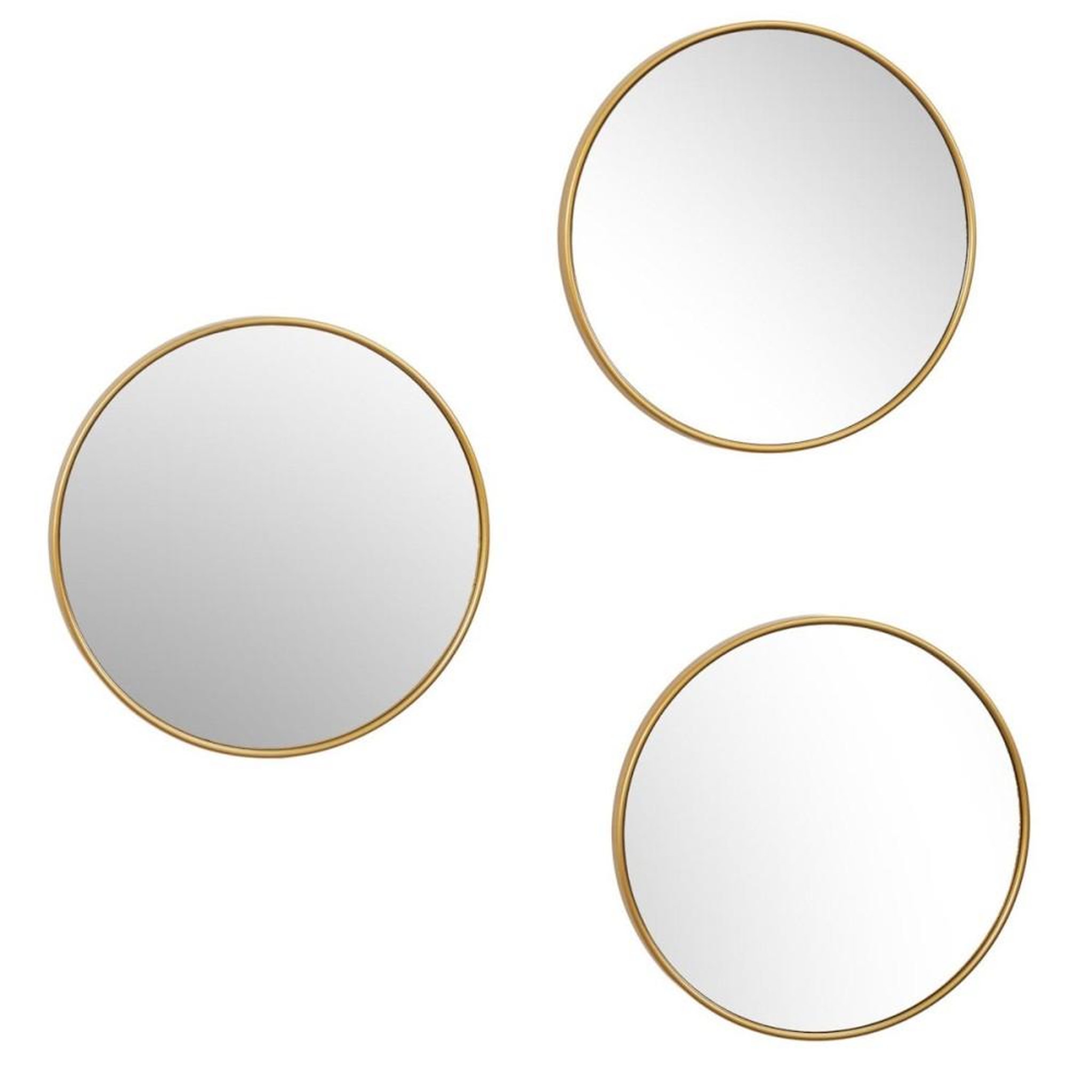 The Home Deco Factory Lot de 3 miroirs TORONTO diam 26cm