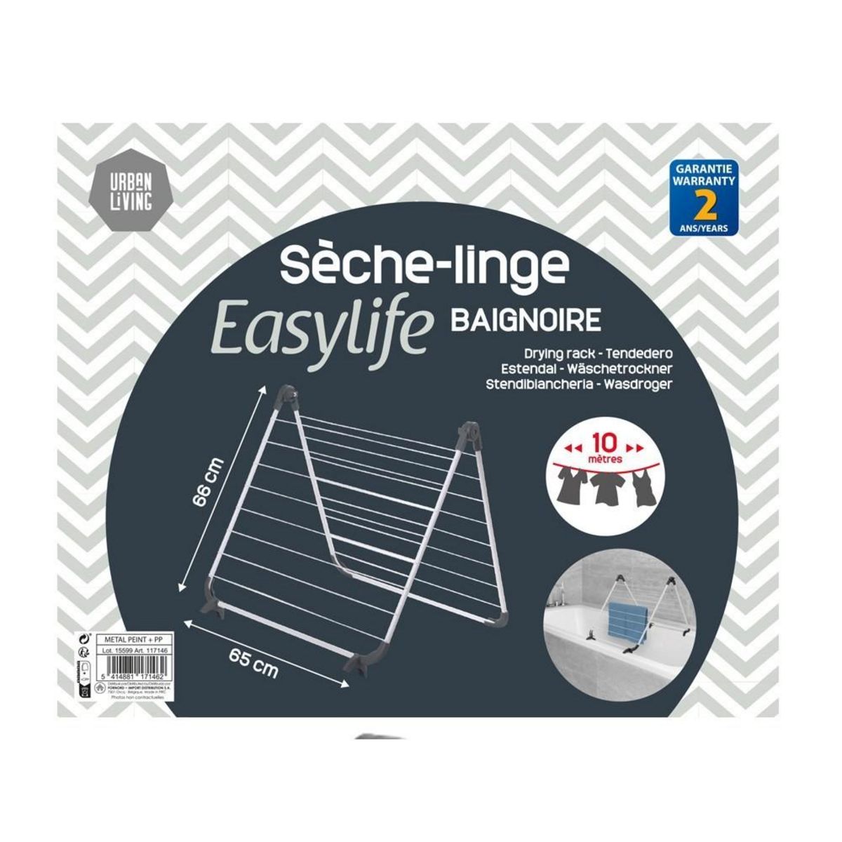 FORNORD Séchoir à linge pour baignoire