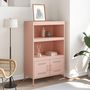Voir la diapositive 3 : VIDAXL Buffet haut rose 68x39x113 cm acier