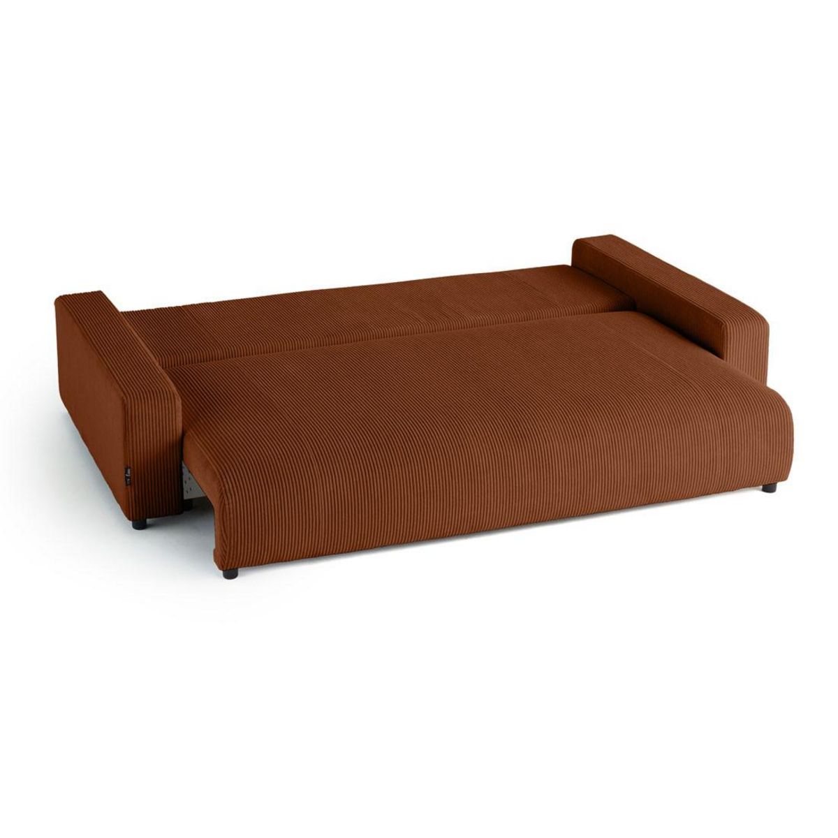 LISA DESIGN Pivoine - canapé droit 3 places - convertible avec coffre - en velours côtelé