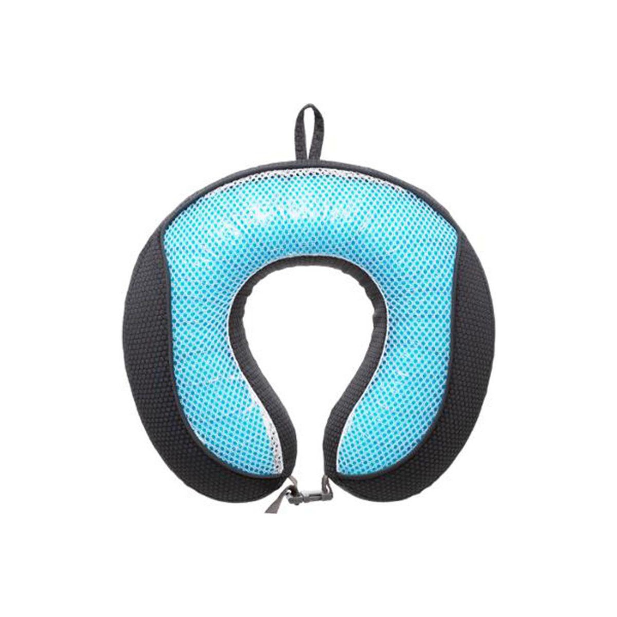 Voir la diapositive 2 : FIVE Coussin de nuque mémoire de forme  gel  30cm bleu