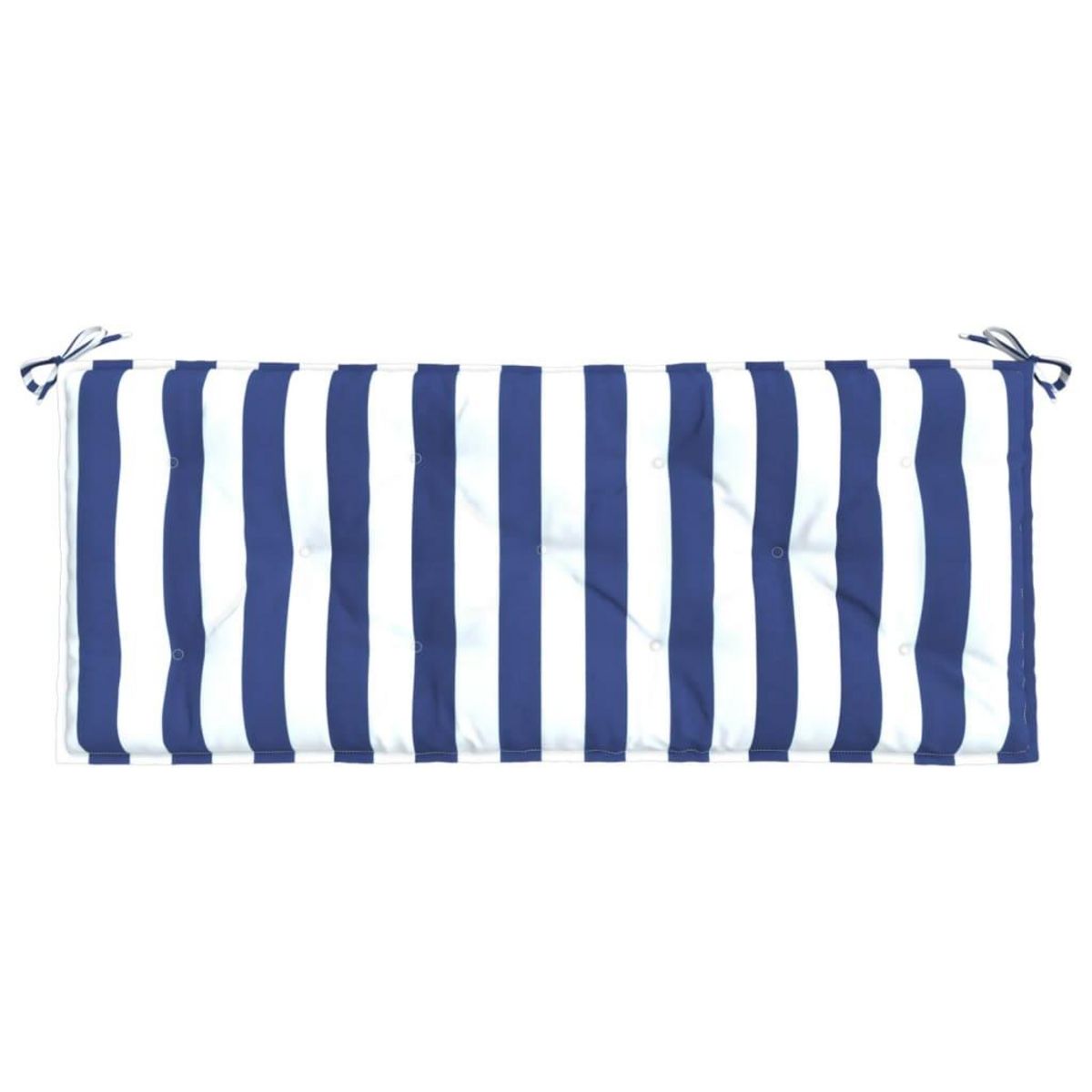 VIDAXL Coussin de banc de jardin rayures bleues et blanches 120x50x7cm