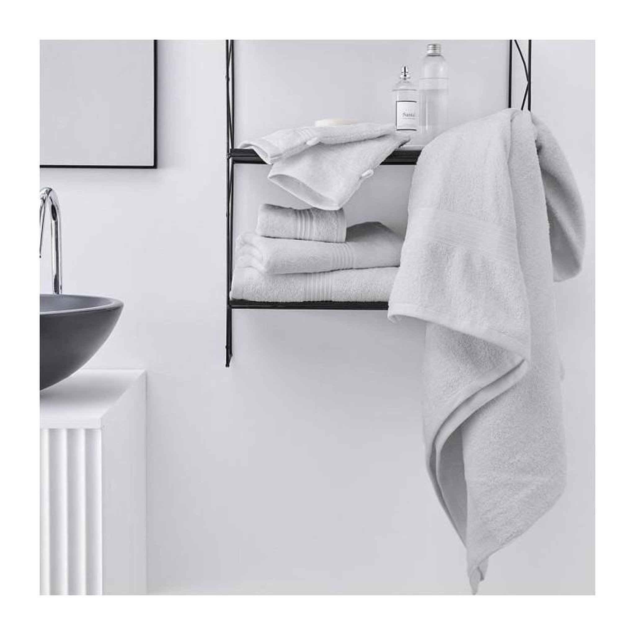 Voir la diapositive 2 : Today 2 Serviettes de bain TODAY 50x90 + 2 Draps de bain 70x130 cm 100% Coton - Craie