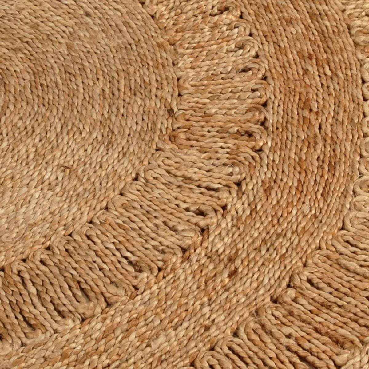 VIDAXL Tapis Jute tresse a la main 120 cm Rond