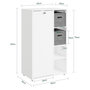 Voir la diapositive 3 : SOBUY Armoire de rangement haute Blanc 50x30x85cm BZR218-W