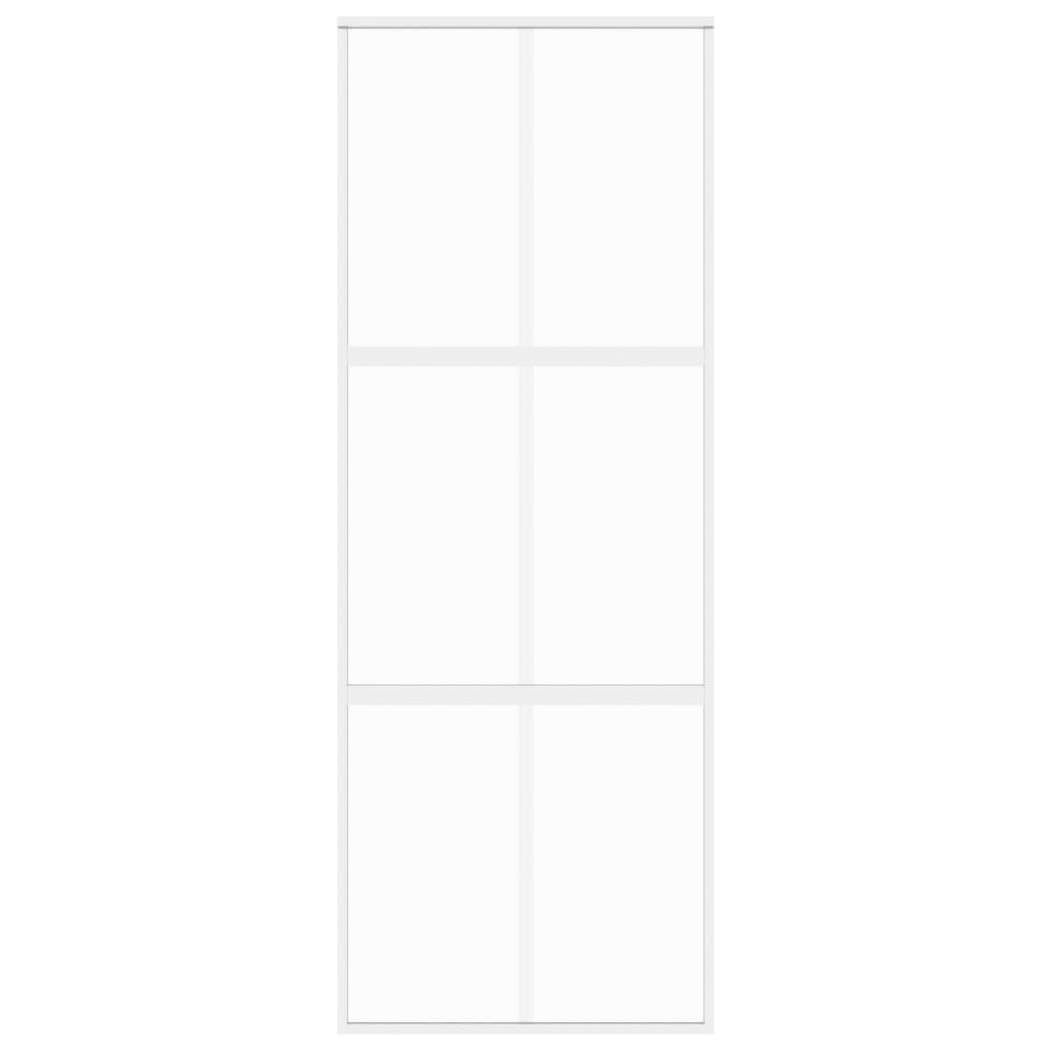 Voir la diapositive 4 : VIDAXL Porte coulissante blanc 76x205 cm verre trempe aluminium