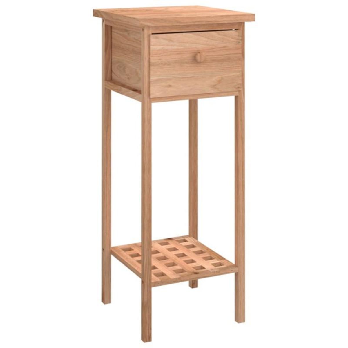 VIDAXL Table d appoint avec tiroir 25x25x60 cm Bois massif de noyer