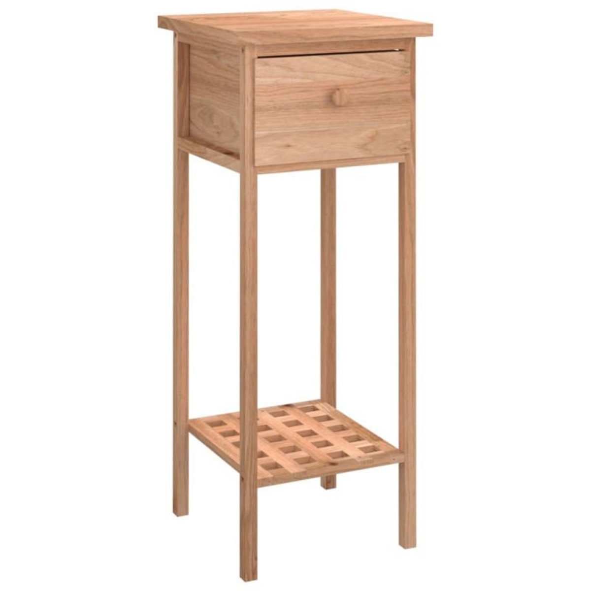 VIDAXL Table d appoint avec tiroir 25x25x60 cm Bois massif de noyer