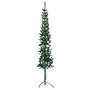 Voir la diapositive 3 : VIDAXL Demi sapin de Noël artificiel mince avec support Vert 240 cm