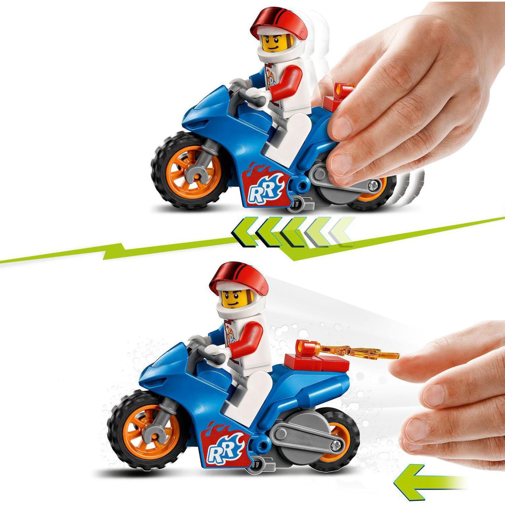 Voir la diapositive 4 : LEGO City Stuntz 60298 La moto de cascade Fusée