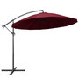 Voir la diapositive 1 : VIDAXL Parasol suspendu avec poteau bordeaux 3 m