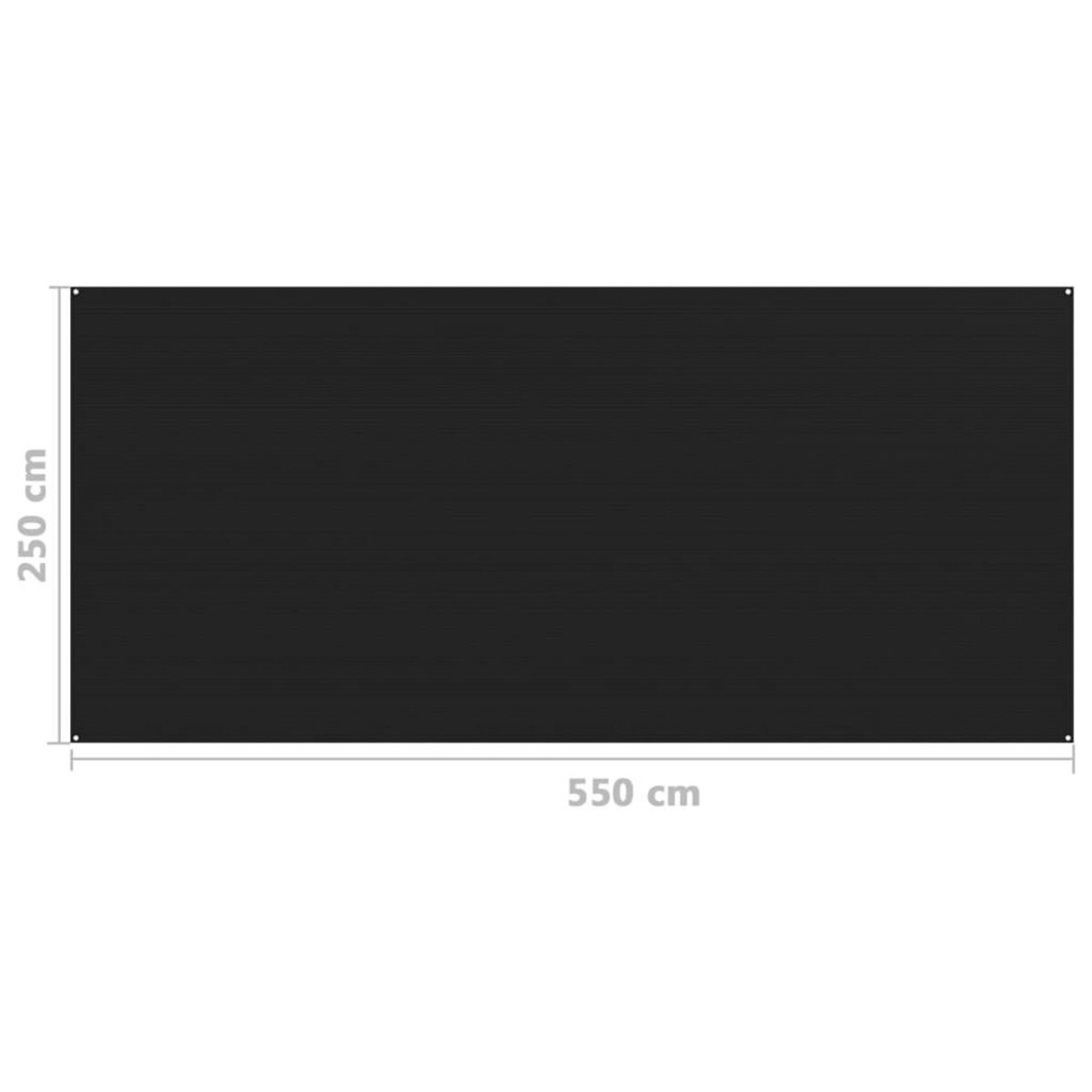 VIDAXL Tapis de tente 250x550 cm Noir