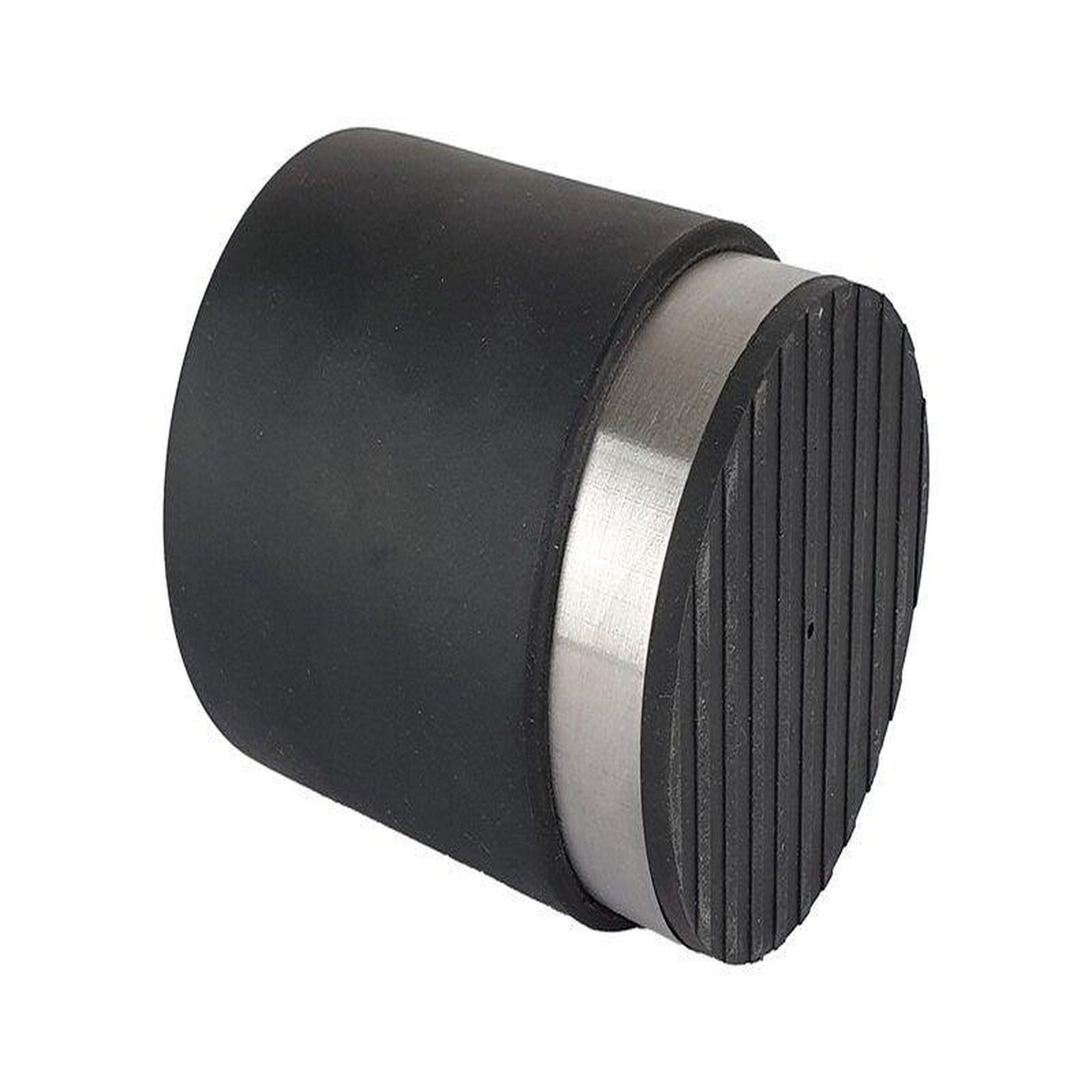 CENTRALE BRICO Bloque-porte ALPERTEC acier lisse noir Diam.8.5 x H.10 cm