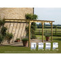 Voir la diapositive 1 : JARDIDECO Pergola adossée en bois massif Narbonne 510 x 420 cm - Maderland