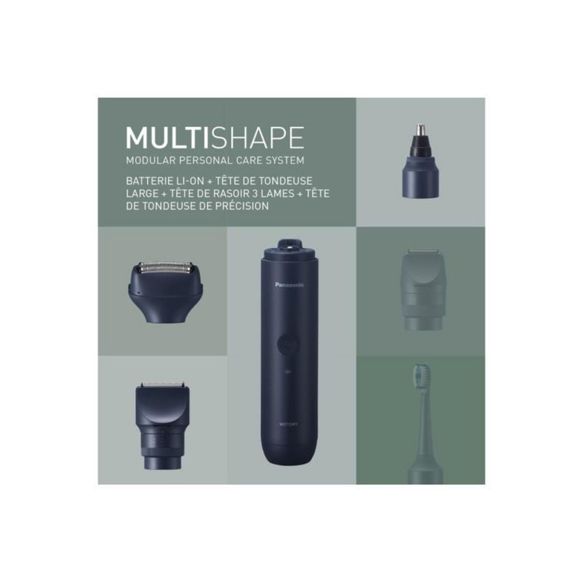 PANASONIC Tondeuse homme Panasonic Kit tondeuse Multishape XSHAPE PACK 1EU