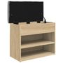 Voir la diapositive 5 : VIDAXL Banc a chaussures chene sonoma 62x32x50 cm bois d'ingenierie