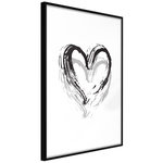 Paris Prix Affiche Murale Encadrée  Painted Declaration of Love. Coloris disponibles : Jaune, Noir