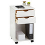 Voir la diapositive 4 : IDIMEX Caisson de bureau sur roulettes KANO, avec 2 tiroirs, en pin massif