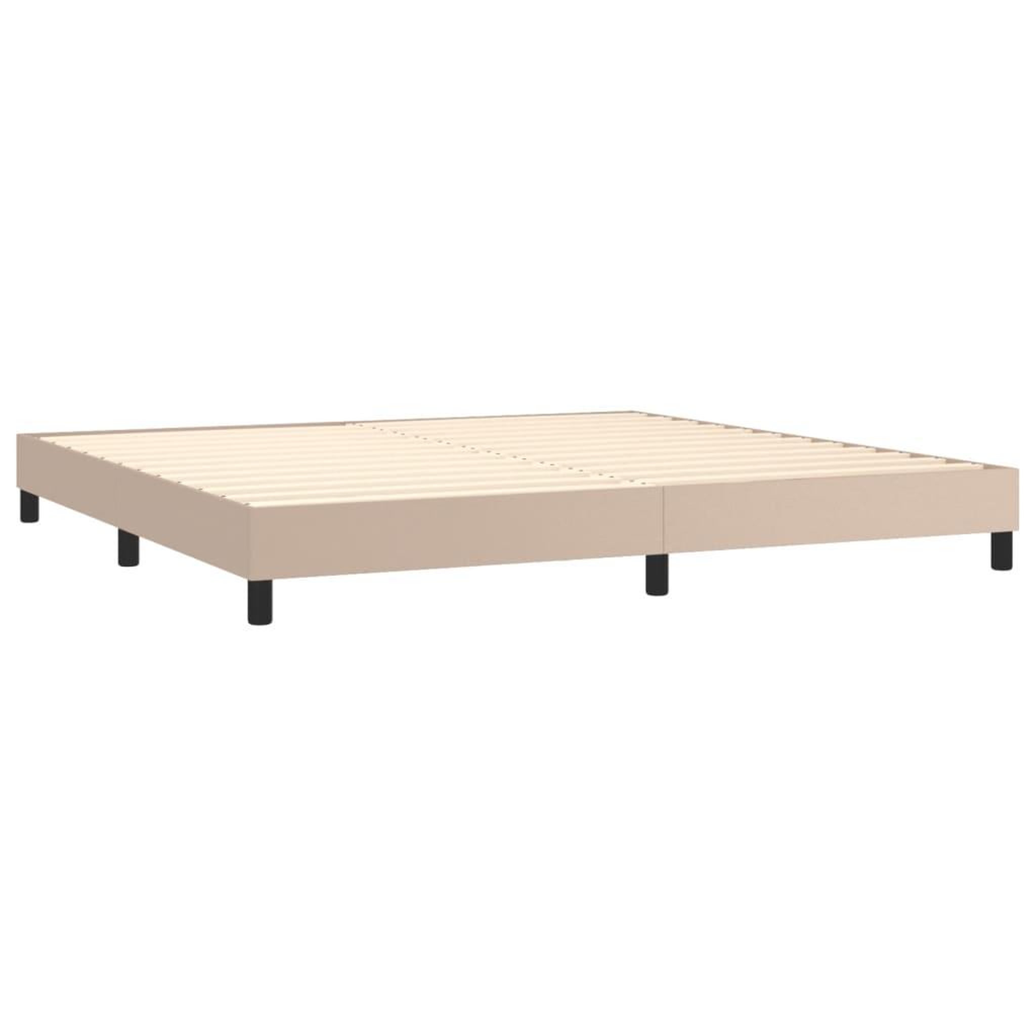 Voir la diapositive 4 : VIDAXL Sommier a lattes de lit avec matelas Cappuccino 200x200 cm