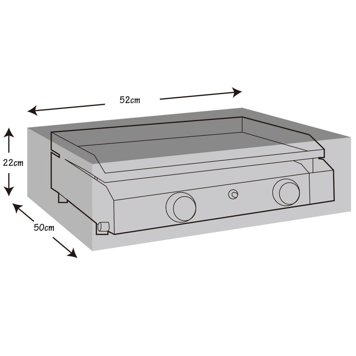  Housse de protection pour plancha à gaz  52x50x22cm  WERKA PRO