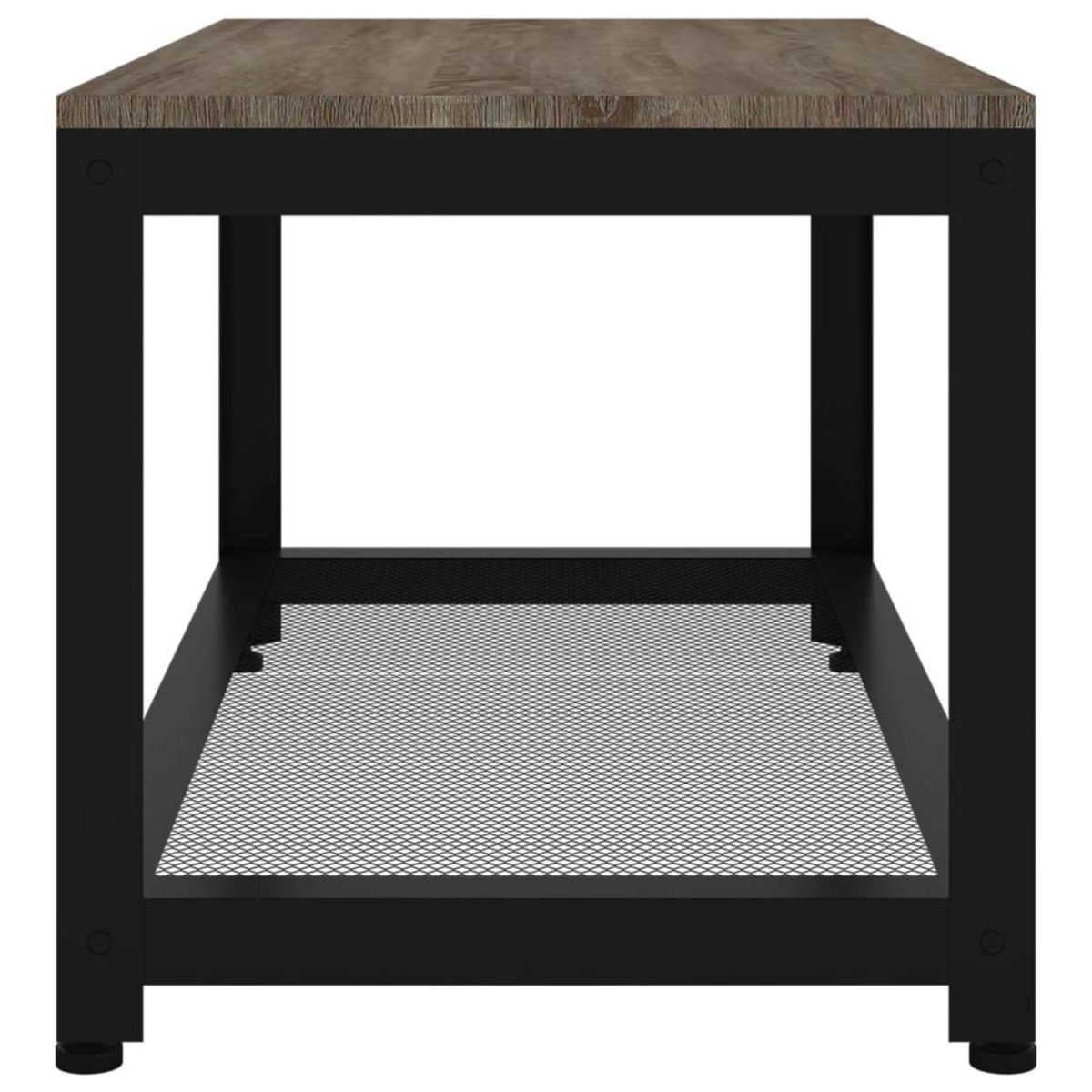 VIDAXL Table basse Gris et noir 90x45x45 cm MDF et fer