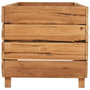 Voir la diapositive 4 : VIDAXL Lit sureleve 150x40x38 cm bois de teck recycle et acier
