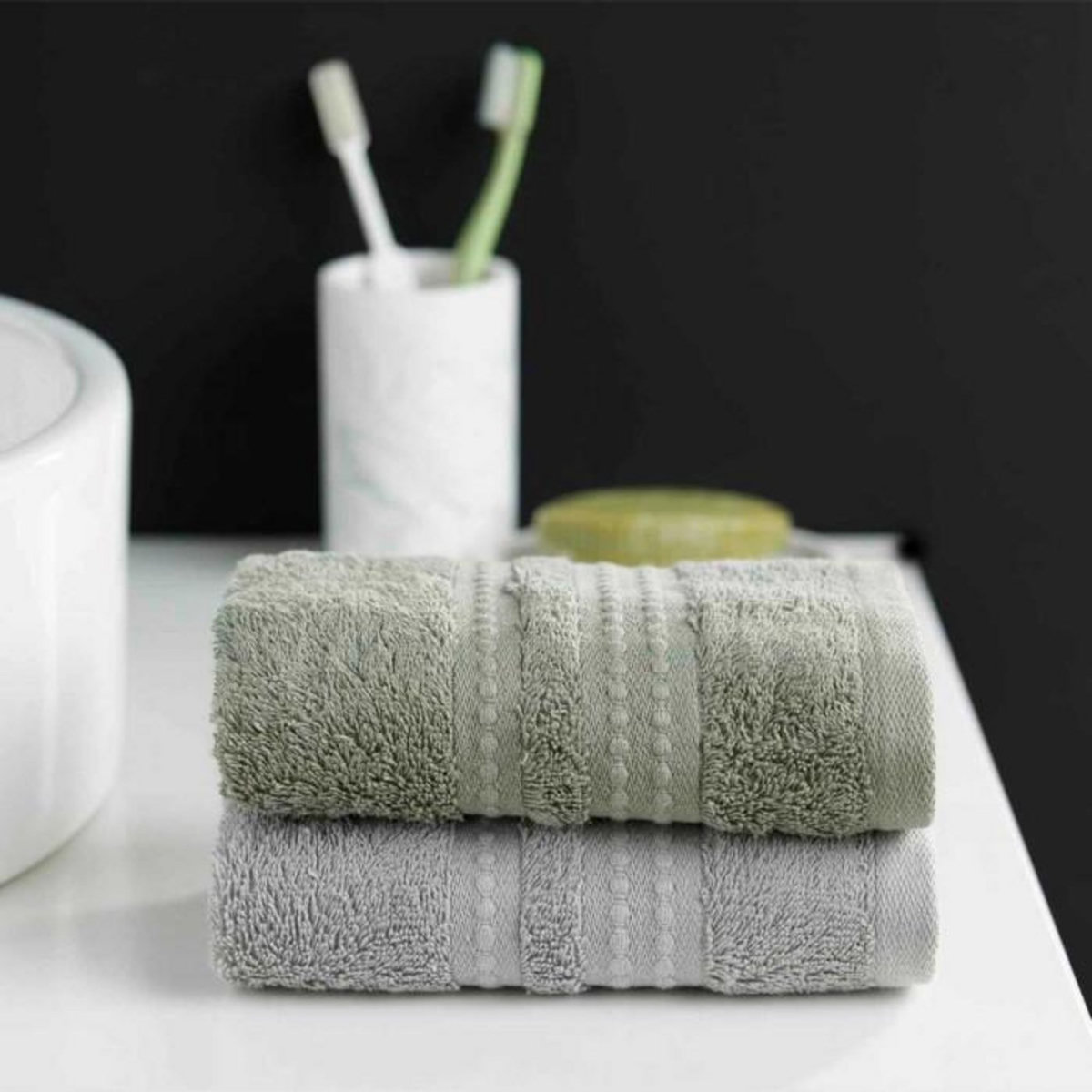 Paris Prix Serviette d'Invité  Excellence  30x50cm Vert Sauge