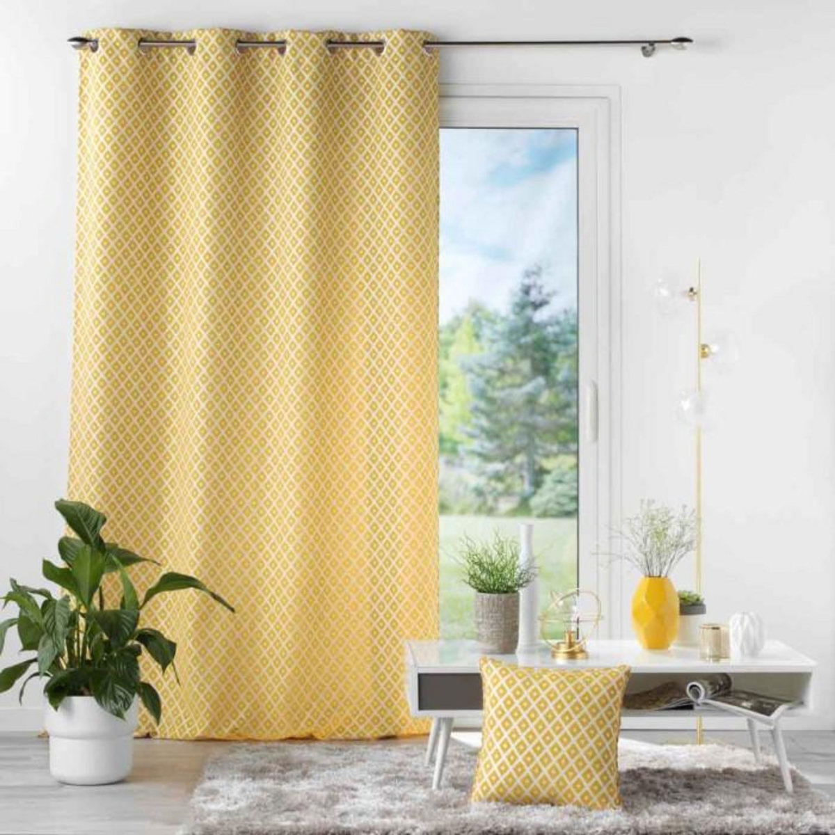 Paris Prix Rideau à Œillets  Mariella  140x260cm Ocre