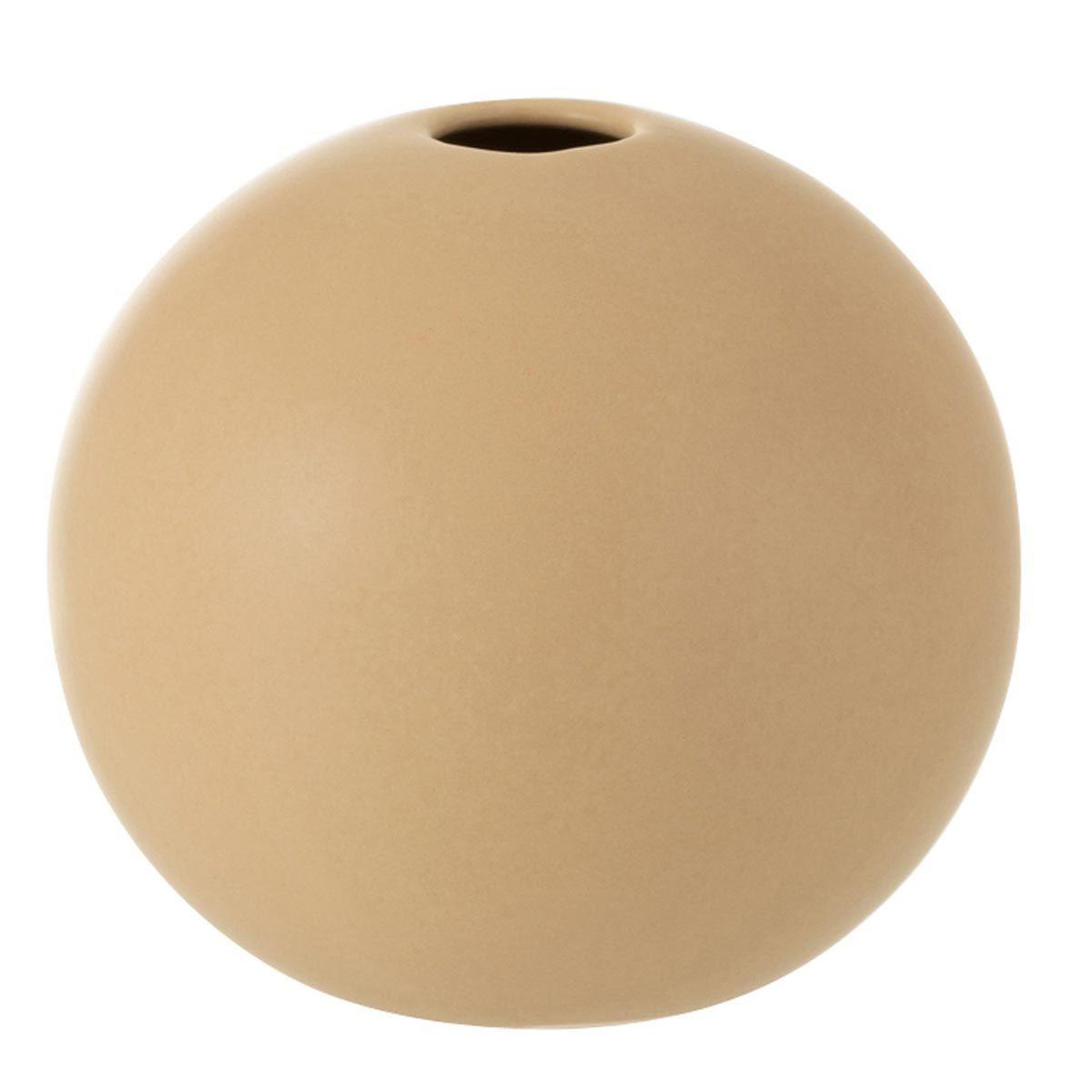 J-LINE Vase design  boule céramique  18cm beige