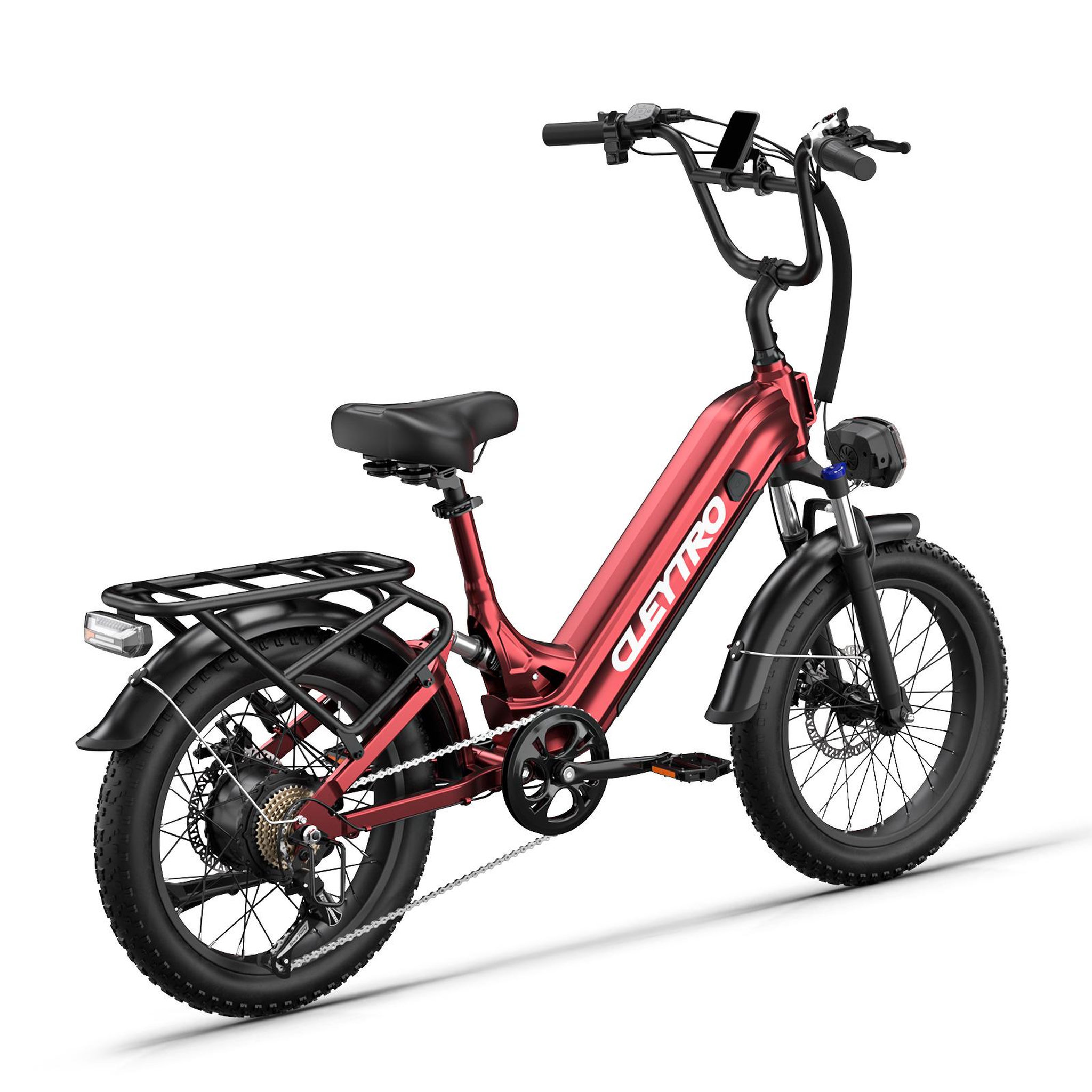 Voir la diapositive 3 : Cleytro Vélo électrique Cleytro XC20, 20 pouces, Fat Bike, batterie 48 V 15,6 Ah