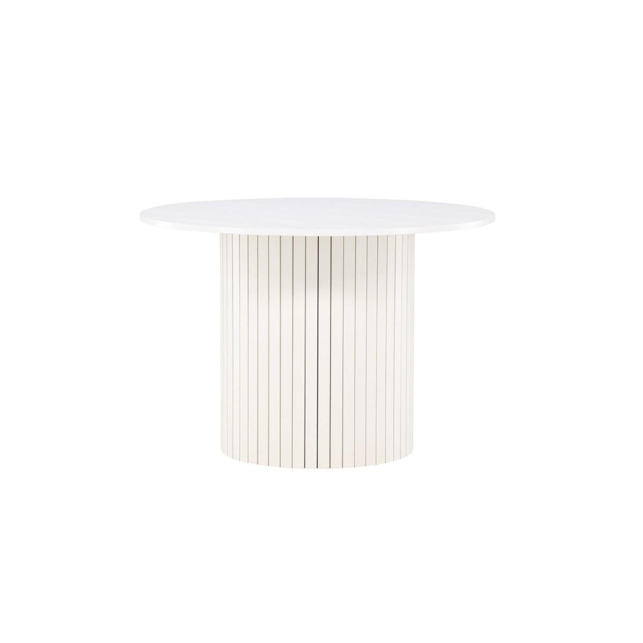 Voir la diapositive 2 : Paris Prix Table à manger ronde  haron  110cm blanc