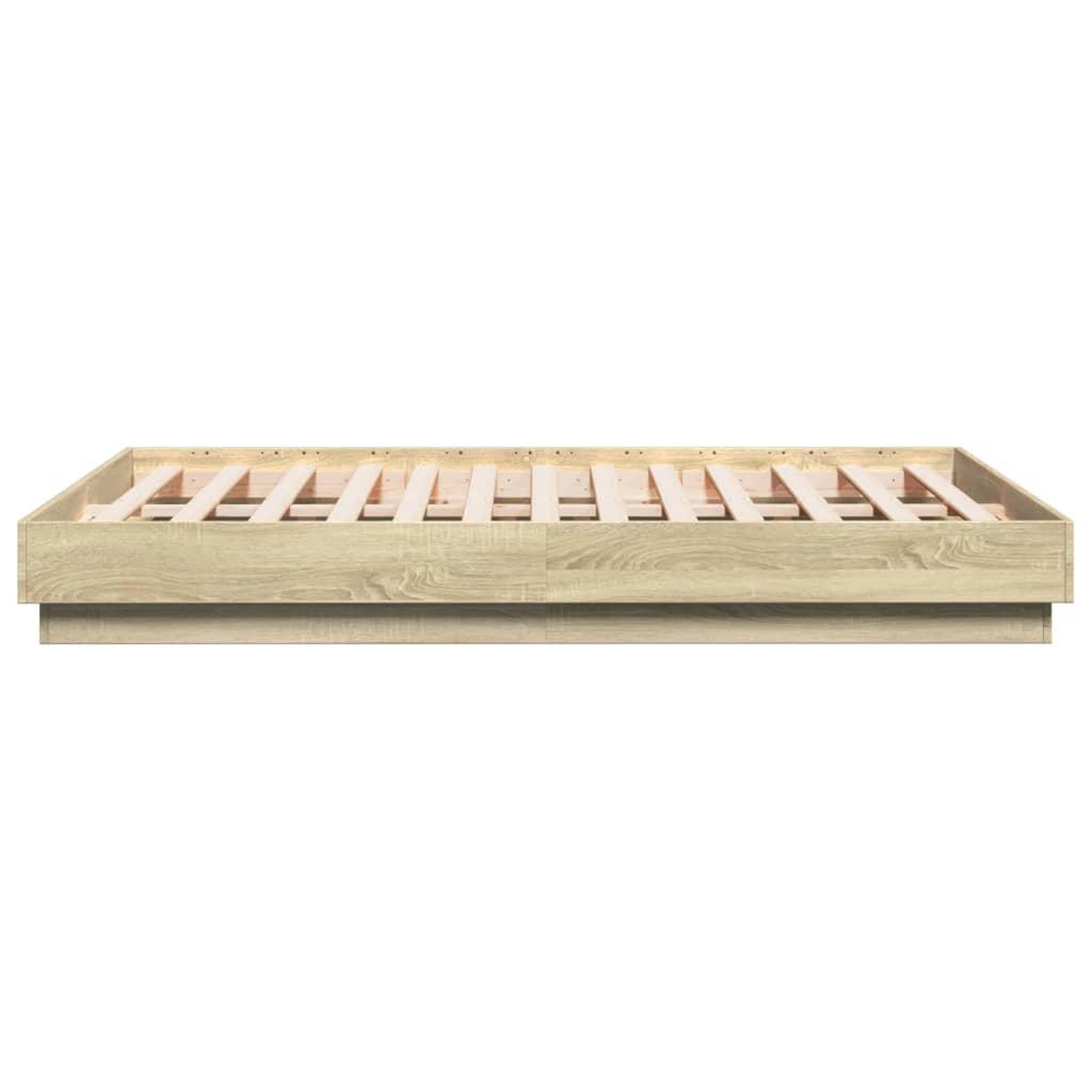 Voir la diapositive 5 : VIDAXL Cadre de lit sans matelas chene sonoma 135x190 cm