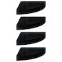 Voir la diapositive 2 : VIDAXL Etageres d'angle flottantes 4 pcs noir brillant 25x25x3,8cm MDF