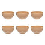 SECRET DE GOURMET Lot de 6 Bols en Céramique  Maé  45cl Beige