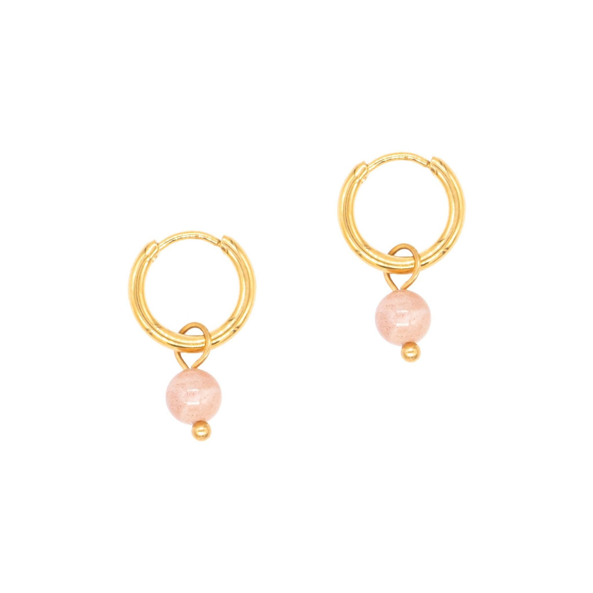 SLOYA Boucles d'oreilles créoles Serena en Pierres de Soleil