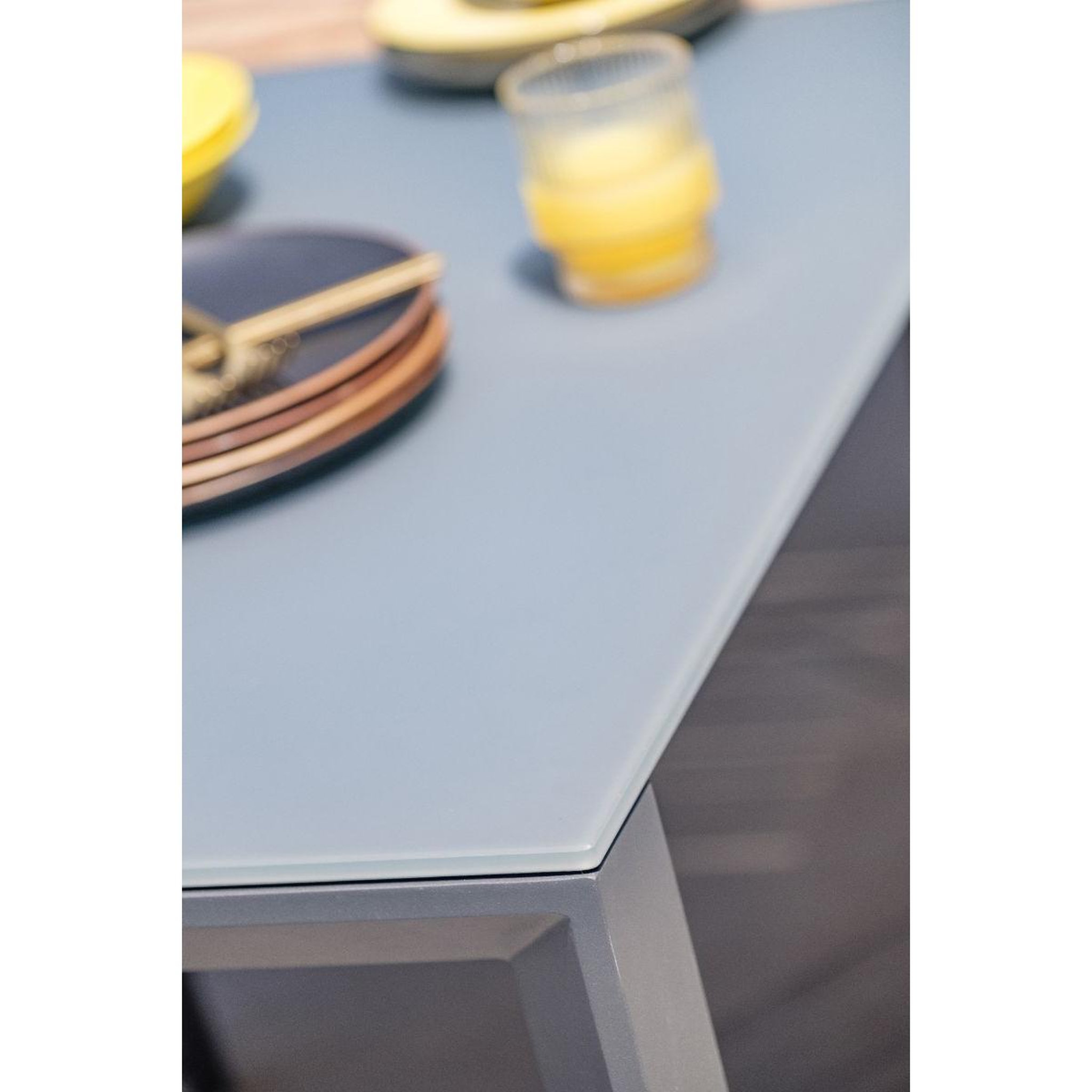 Voir la diapositive 4 : Paris Prix Ensemble Table de Jardin en Verre & 6 Fauteuils  Honfleur  180-250cm Gris Anthracite