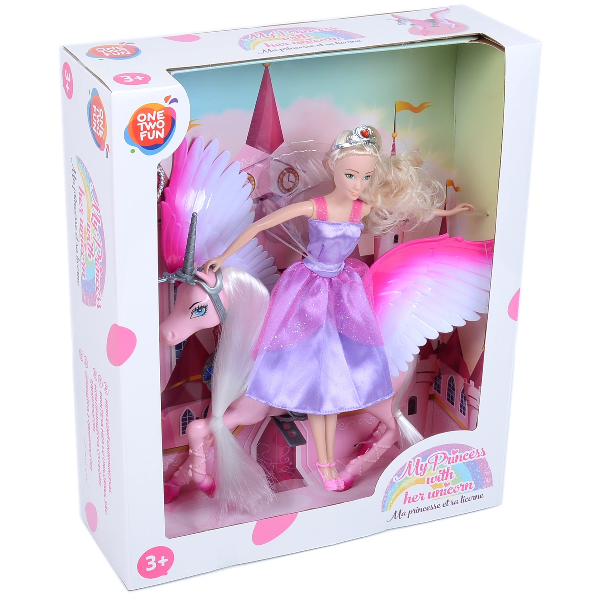 Voir la diapositive 2 : One Two Fun Ma princesse et sa licorne - violet