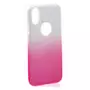 amahousse Coque iPhone X / XS brillante à paillettes souple rose argentée