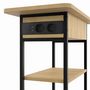 Voir la diapositive 6 : ID MARKET Table d'appoint - chevet avec multiprise DETROIT design industriel