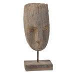 Paris Prix Statue Tête sur Pied  Ethnique  68cm Naturel