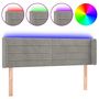 Voir la diapositive 2 : VIDAXL Tete de lit a LED Gris clair 147x16x78/88 cm Velours