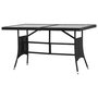 Voir la diapositive 1 : VIDAXL Table de jardin Noir 140x80x74 cm Resine tressee