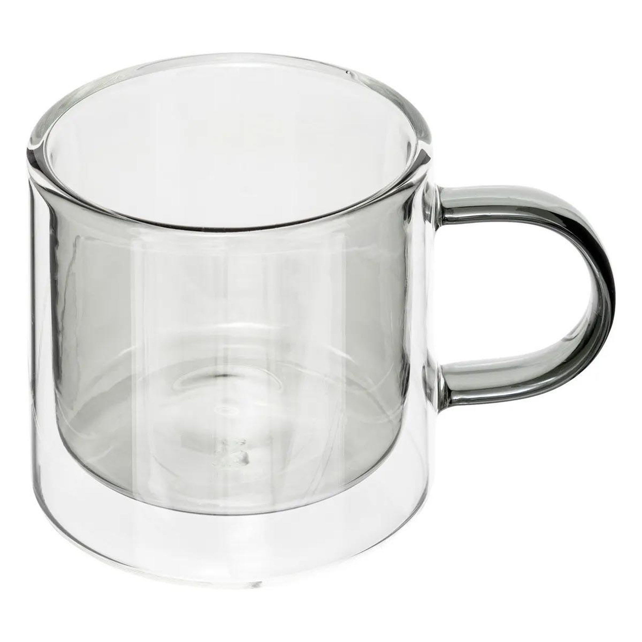 Voir la diapositive 2 : SECRET DE GOURMET Lot de 6 mugs en verre  lexi  25cl gris